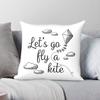 Lets Go Fly A Kite Square Pillowcase Polyester Linen Velvet Creative Zip Decorative Pillow Case Car Cushion Cover