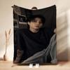 Moody Portrait Idol Pattern Blanket Machine Washable Fleece Blanket For Living Room Sofa Bedroom Bed Lightweight Home Decor Great Holiday Gift