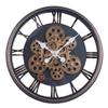 Gear Rotating Large Wall Clock Retro Silent Clock Mechanical Advanced Clock Wall Hanging Unique Design Clock