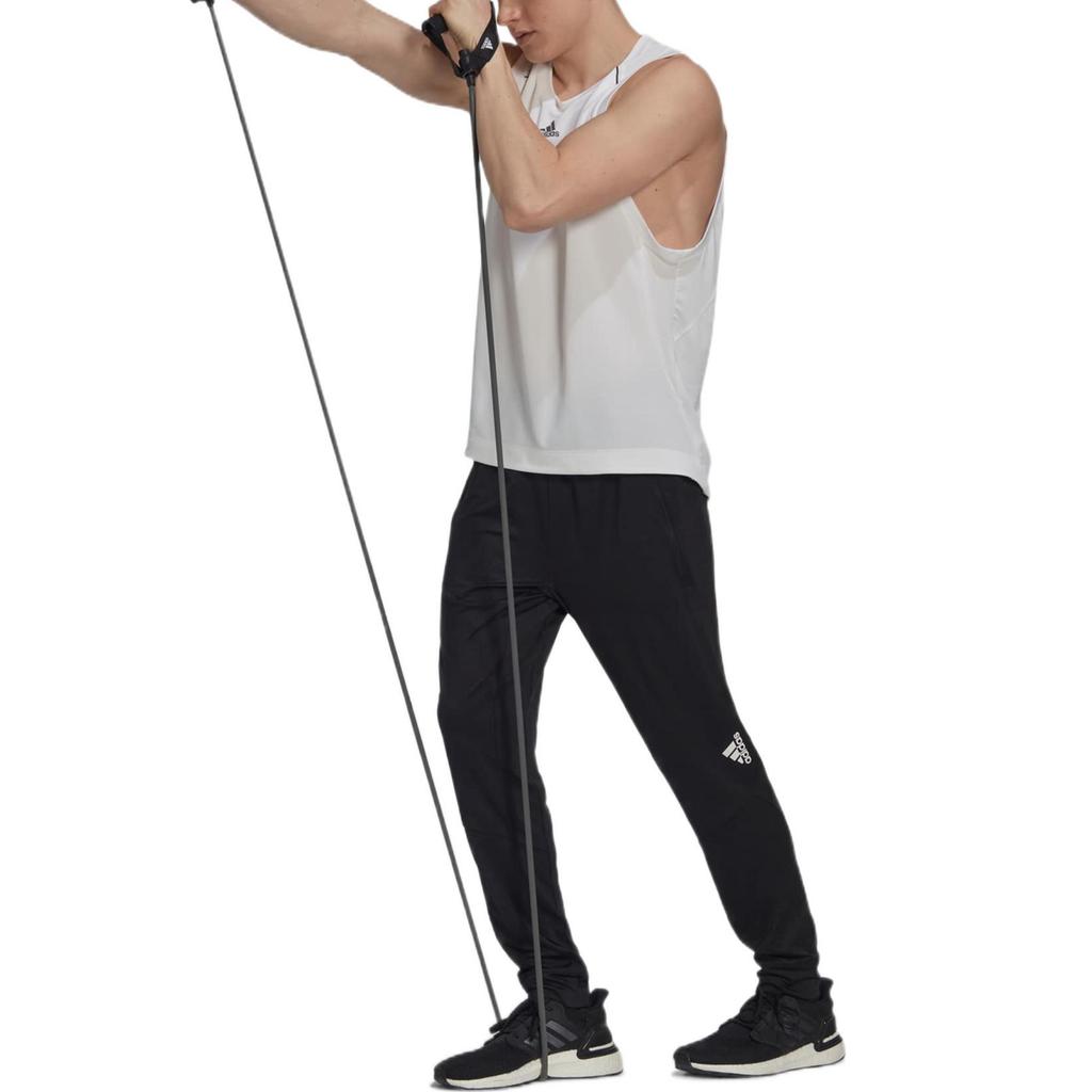 Adidas Solid Color Logo Print Fitness Sports Long Pants Men bottoms Black HL8771