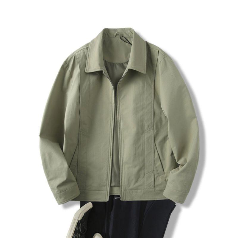 American Retro Casual Workwear Jacket for Men, Spring and Autumn Trendy Brand Design, High-Quality Export Turn-Down Collar Shirt Jacket