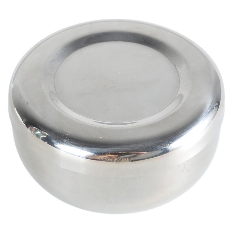 652F Миска из нержавеющей стали с крышкой Практичная и простая в использовании Рисовая миска Удобный контейнер Металлическая кухонная посуда