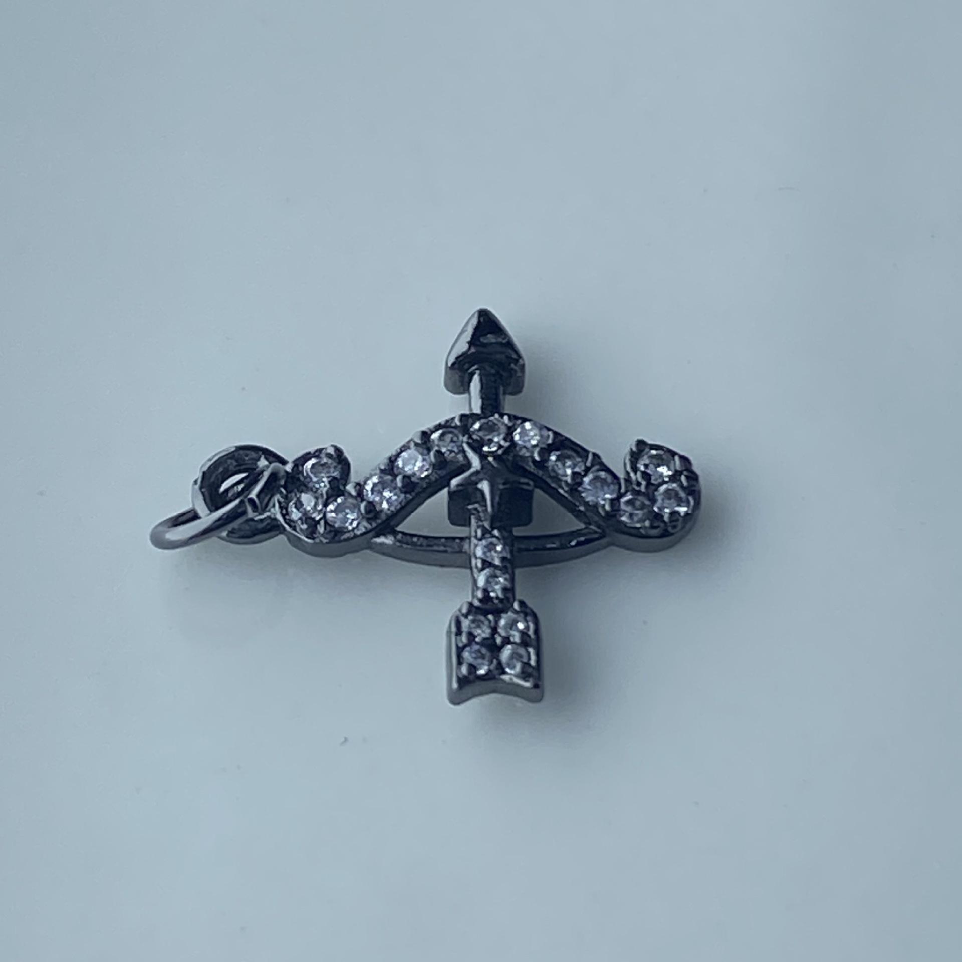 Korean INS Style Cupid s Arrow Zircon Crystal Beading Pendant.