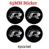 2025 Caldo 4 Pezzi 56/60/65mm Adesivi Coprimozzo Centrale per Cerchi Auto Emblema Tappo Mozzo Per Volkswagen VW R Line GTI Golf 5 7 Caddy Passat Polo T