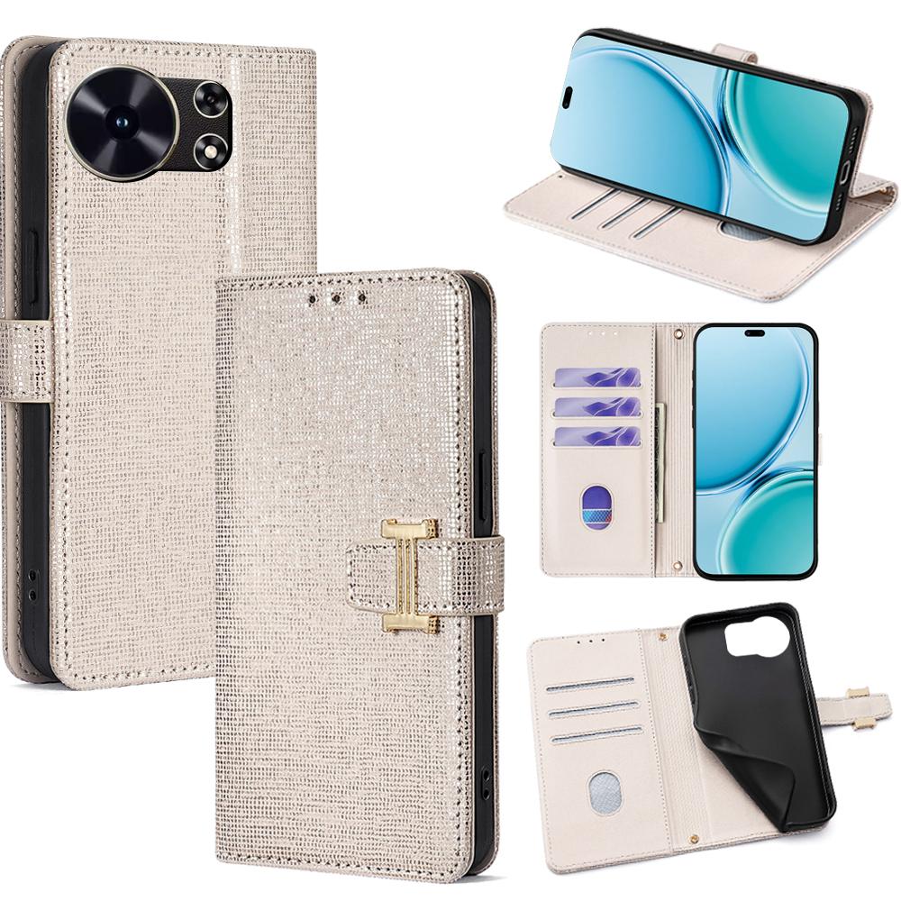 For Huawei Maimang 40 5G Case Metal I-Buckle PU Leather Wallet Phone Cover
