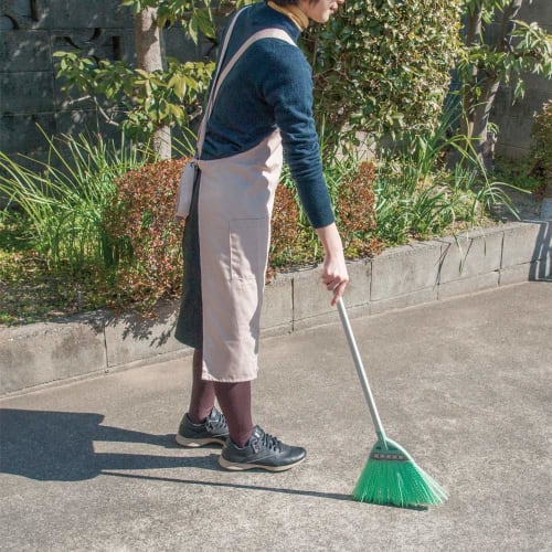 Azuma Industrial Azuma Outdoor Broom Synthetic Fiber Broom Short Handle B Bristles Width: Approx. 23 Cm Total Length: Approx. 79 Cm A Durable and Stur