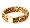 15mm Breite Edelstahl Klassisches Gliederarmband für Herren Luxuriöse Armbänder Biker Hiphop Schmuck