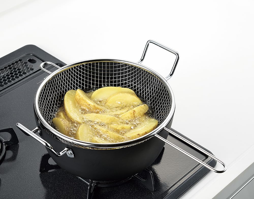 Yokoyama Enjuku No Waza Tempura Pot 22cm Hand Fryer 22cm & EJTF-500