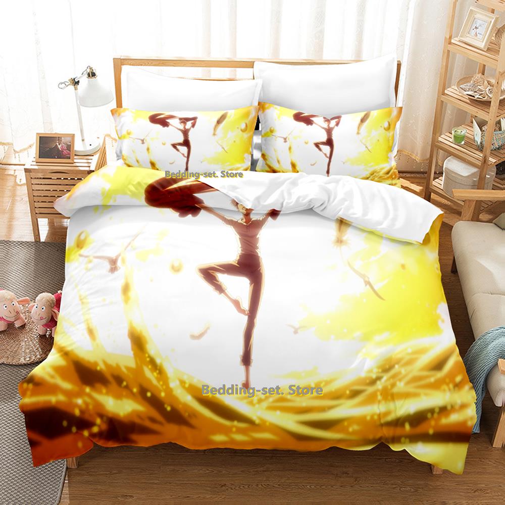 Comforter Dance Dance Danseur Bedding Set Cartoon Anime Three-Piece Set Adult Kid Bedroom Three-Piece Suits 3D Kawaii Juego De Ropa D