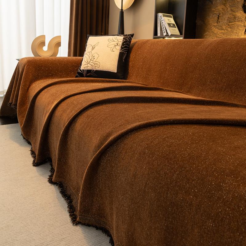 Zesílená žinylková bavlněná příze Přehoz na pohovku Deka na pohovku Jednoduchý polštář Ins Větrný písek Ručník na vlasy Módní obědová deka Ručník na pohovku