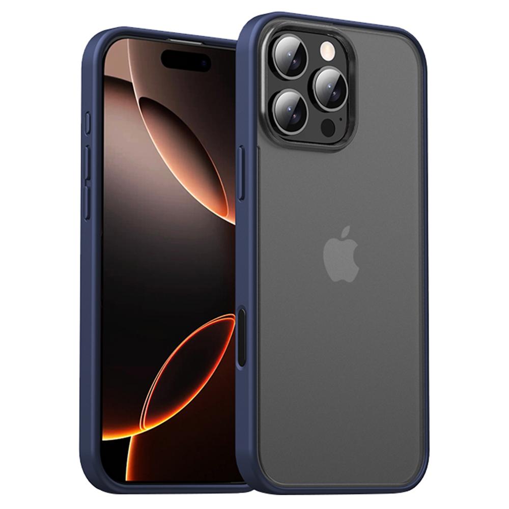 IPAKY For iPhone 16 Pro Max Shockproof Case PC+TPU Matte Phone Back Cover