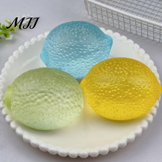 Fruit Stress Relievers Clear Lemon Relief Toy, Textured Ball Fidget Anxiety Gadget Fake Squeeze Sensory Toy for Hand Relaxation Decompression