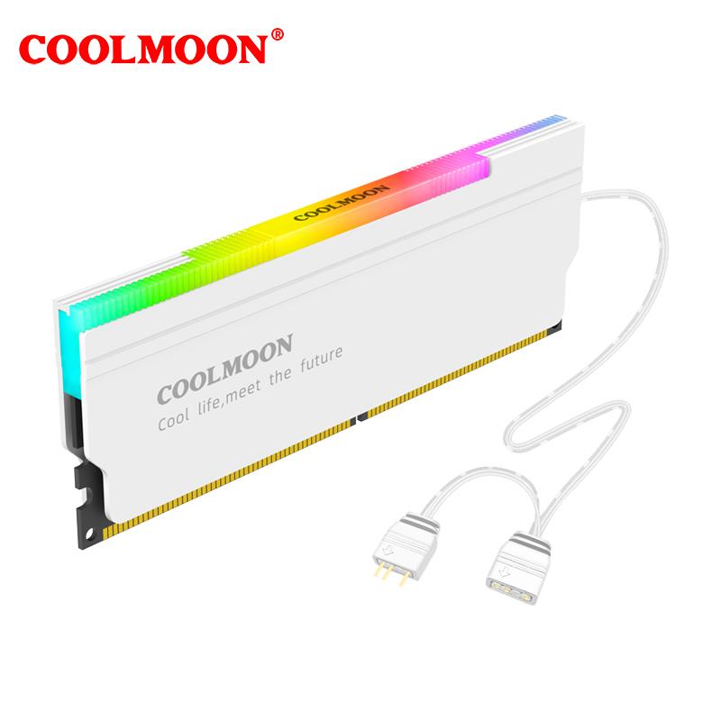 5V-3PIN ARGB Heat Spreader Cooler Aura Sync Memory Cooling Vest with Thermal Silicone Pad for Desktop Computer PC Memory