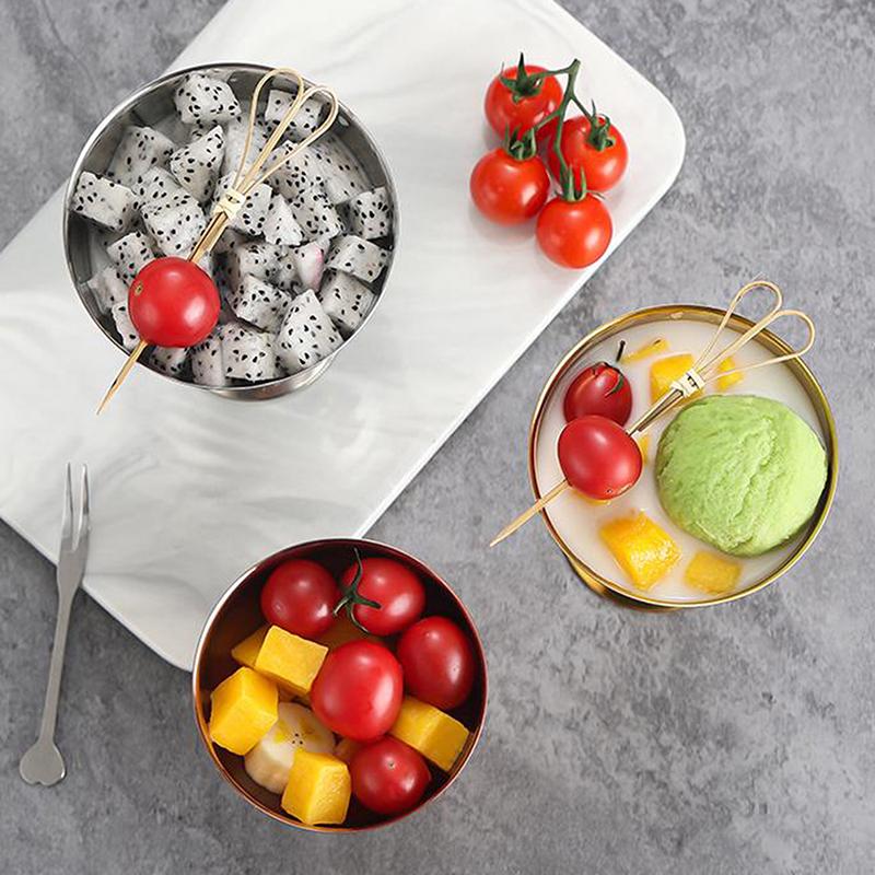 Retro High-Foot Dessert Cup 304 Stainless Steel Luxury Container for Ice Cream Cocktails Pudding Hotel & Restaurant Quality