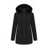 Winter Coat Women 2025 Long Plush Fur Collar Fleece Lined Parka Jacket Korean Style