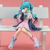 Nieuwe Hatsune Miku Anime Roze Actiefiguur PVC Figuur Sakura Zitpositie Model Speelgoed Decoratie Verzamelen Geschenken Entertaining Play Safe