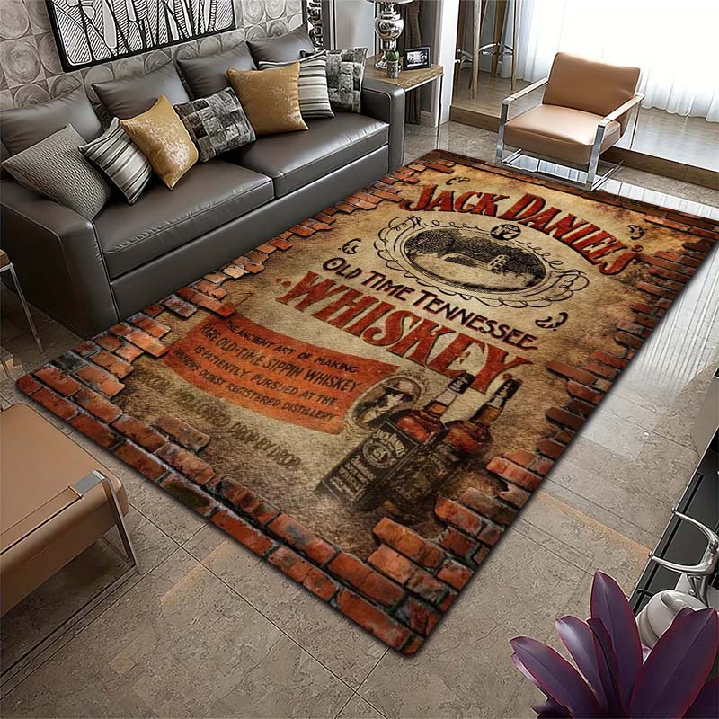 2026 new multi size J-Jack D-Daniels printed carpet yoga mat home decoration living room bedroom anti slip area carpet gift