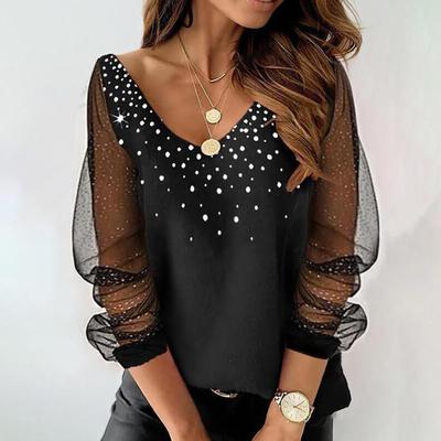 Pullover Sexy Long Sleeve Urban Casual Mid Waist
