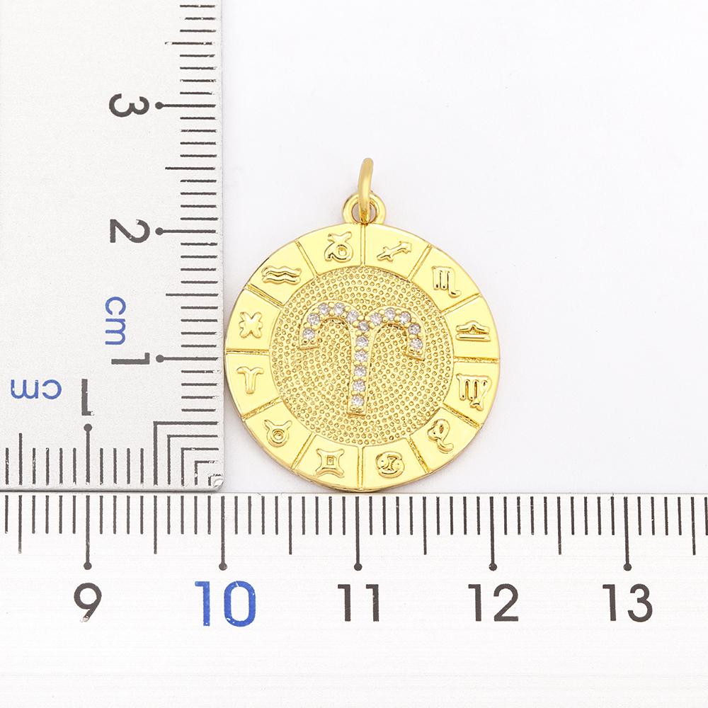 Nidin New Hot Sale 12 Constellation Drop Pendant Necklace Gold Plated Jewelry Collar Clavicle Choker Birthday Gift for Women Men