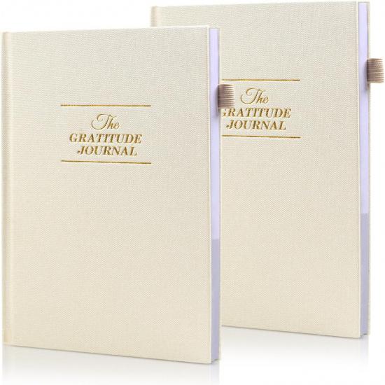 Utron Gratitude Journal, 5.5"x8.2" Journal with Prompts, Affirmation Journal with Pencil Socket, Undated Daily Gratitude Journal, Personal Organizers