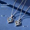 999 Sterling Silver Heart Pendant Necklace - Women's Luxury Clavicle Chain, Perfect for Christmas & Valentine's Day Gifts