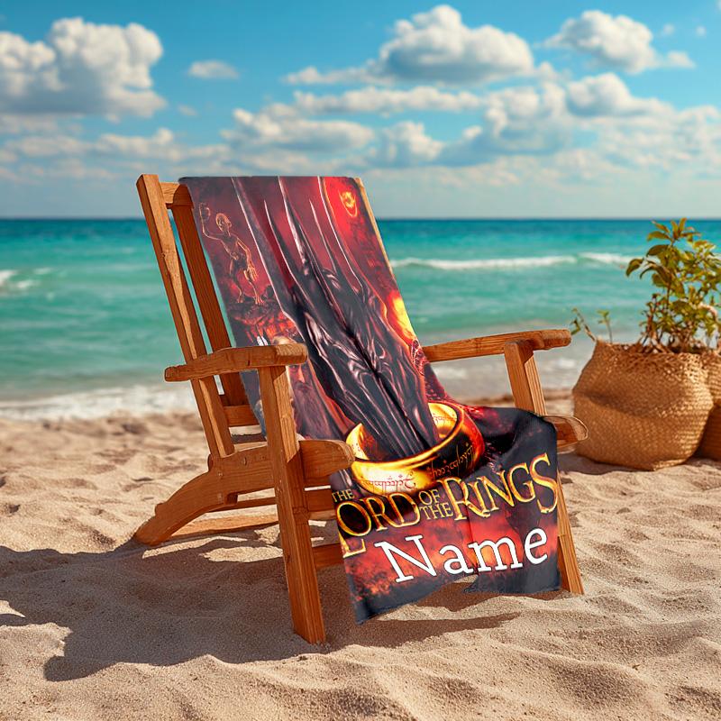 Personalized Customized Proof Beach Towel with The Fellowship of the Ring Pattern - Soft, Absorbent,quick-drying,perfect Swimming,camping&bathing