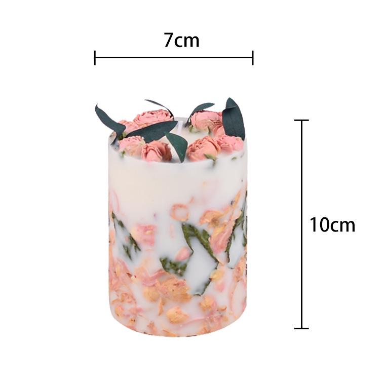Rose Scented Cylinder Candle - Ideal for Home, Bedroom, Wedding, Festival, and Souvenir
