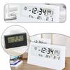 Thermometer Hygrometer with Time Display Desktop Temperature Humidity Meter Gauge Weather Station for Office Home