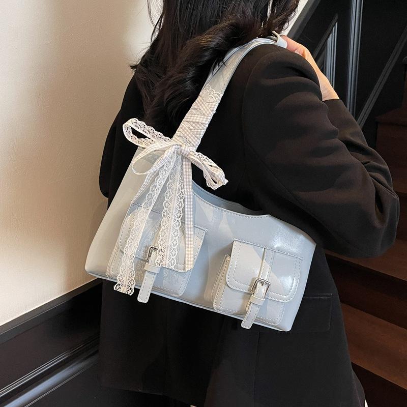Underarm Tote Bag Women's 2025 Spring and Summer New Trendy Fashion Versatile Large-capacity Shoulder Bag Bow Commuter Bag