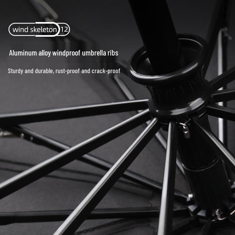 LED-Licht Sicherheitsreflektierender Winddichter Regenschirm für Männer & Frauen - Verstärkt, Groß & Verdickt für Geschäfts- & Sturmbedingungen