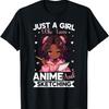 Just A Girl Who Loves Anime And Sketching Afro Anime Merch T-Shirt