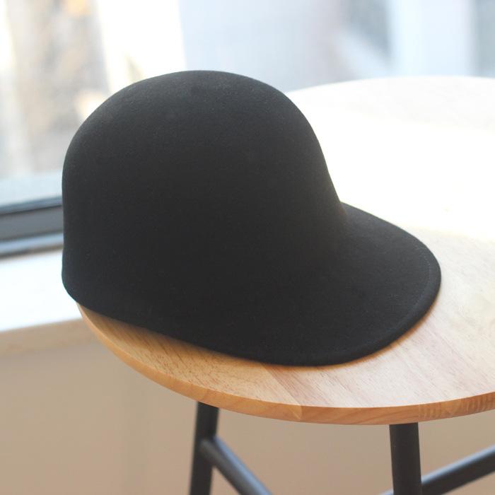Women's Versatile M Pure Wool Baseball Cap Equestrian Hat Knight Hat Unisex Winter Duckbill Wool Cap