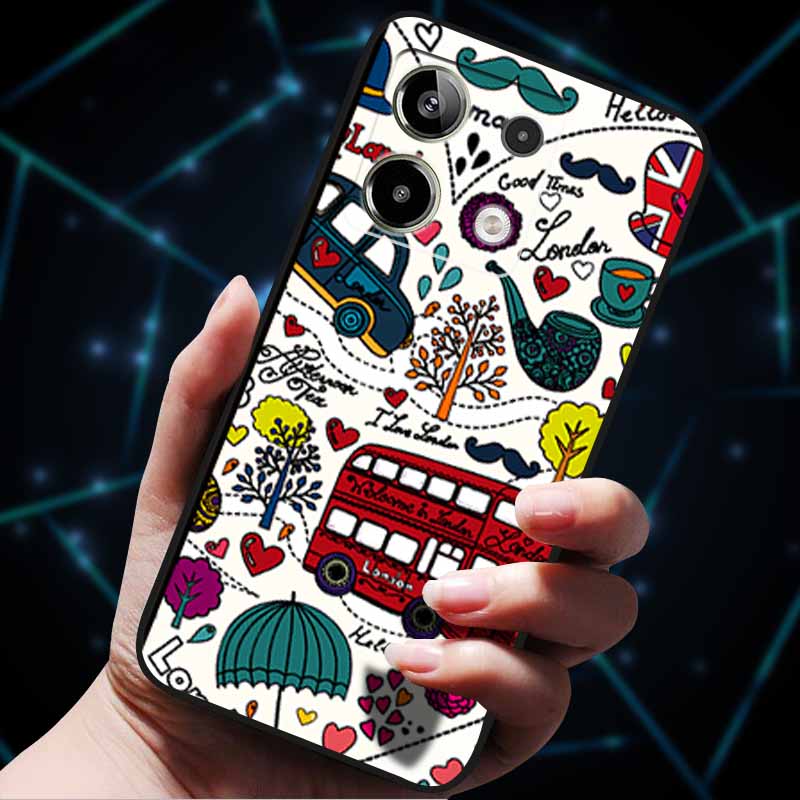3D Flowers Emboss Fundas For Redmi Note 13 Case Note13Pro 5G Soft Silicone Phone Cases for Redmi Note 13 Pro Plus Back Cover Bag