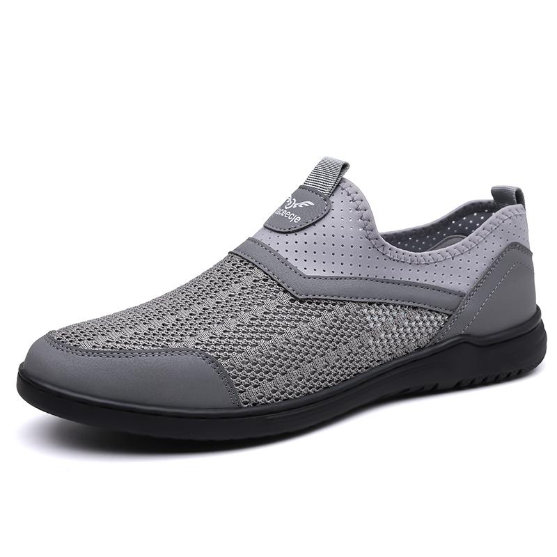 Breathable Mens Sneakers Fabric Mesh Casual Shoes New Arrival Man Summer Shoes Lightweight Male Loafers Simple Treking Footwear