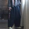 Johnature Women Solid Color Wide Leg Pants Elastic Waist Spring Trouser Casual Women Long Pants