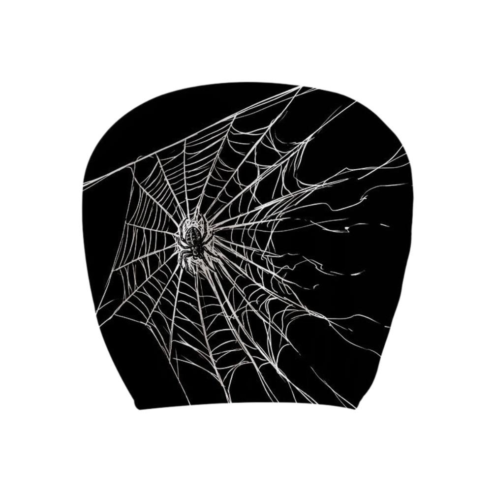 2PCS Cool Decorations Car Pillowcase Spider Web Car Seat Headcover Gift for Car Lover