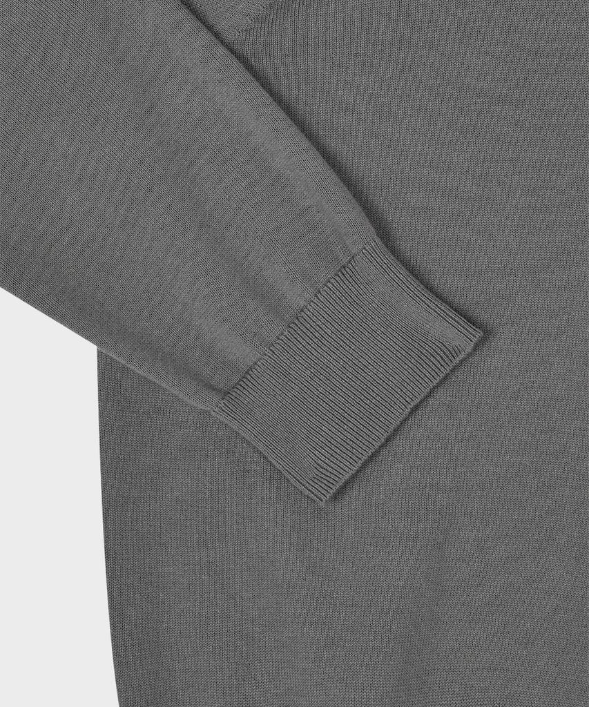 Teildeon Cotton Knit Polo Shirt Gray