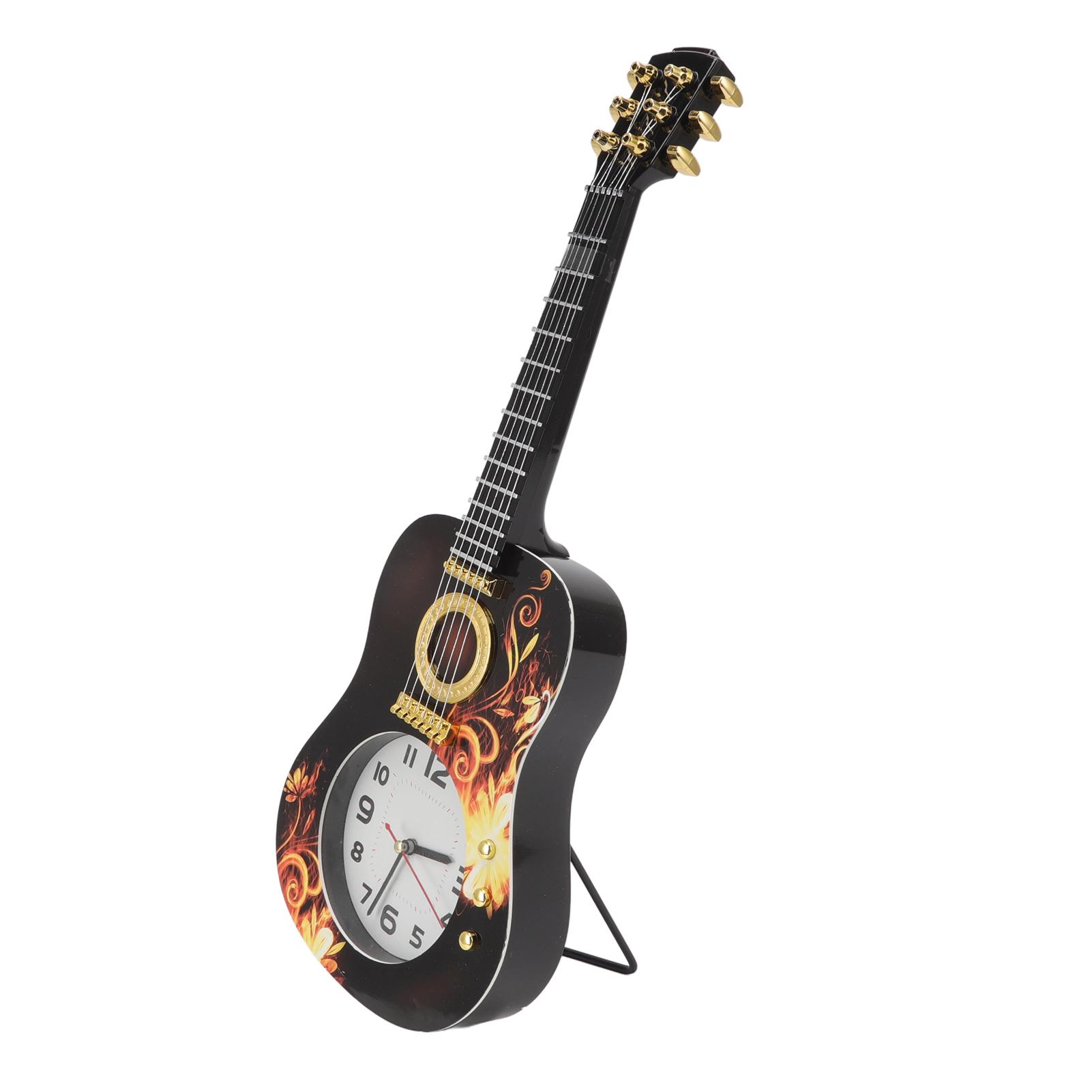 

Wall Clock Silent Simulation Ukulele Shaped Decorative Alarm Clock for Bedroom Student Dormitory Office Ukulele 5681CC