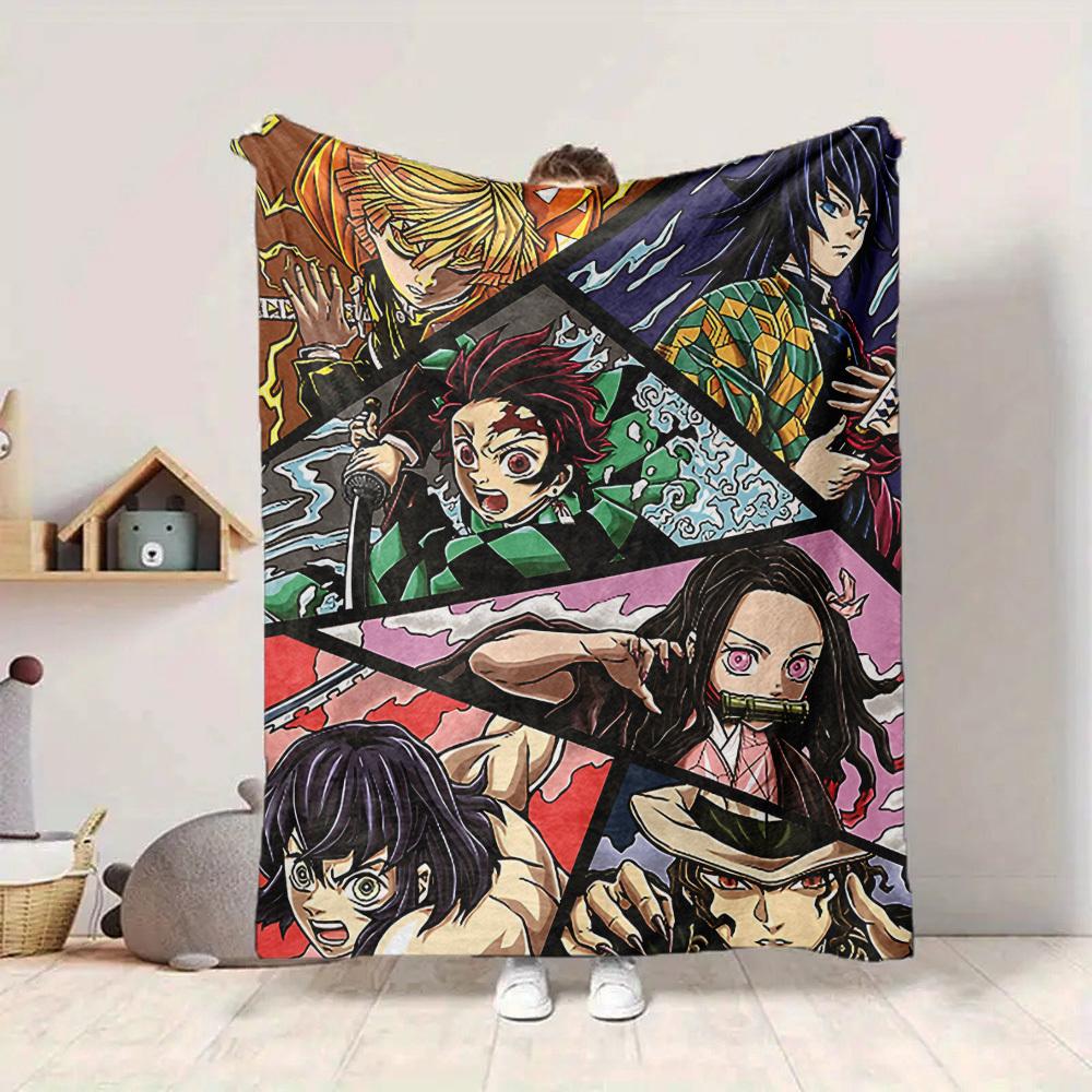 1pc Demon Slayer Blanket Versatile for Couch, Office Bed