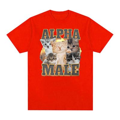 T-shirt graphique mignon et drôle de chat pour hommes et femmes, rétro, col rond, mode, haute qualité, décontracté, 100 % coton, surdimensionné