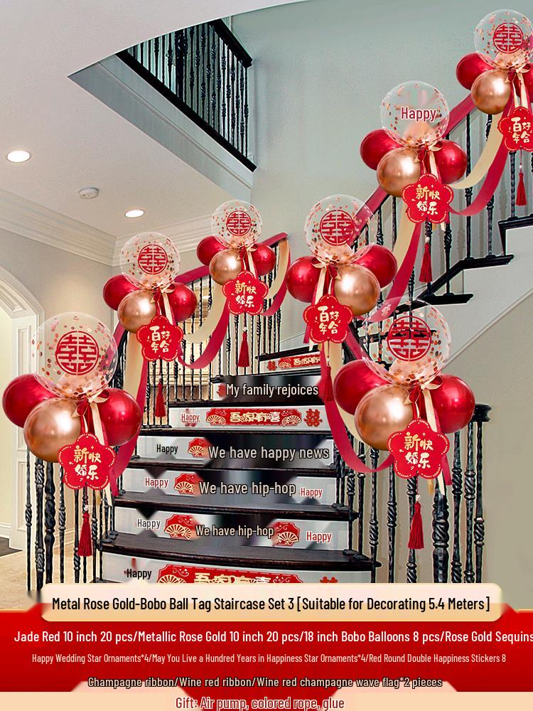 Stainless Steel Balcony & Stair Handrail Decor Set for Outdoor Weddings