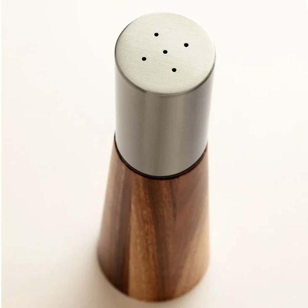 Manual Peppercorns Grinder Bottle Unbreakable Seasoning Jar Wood Pepper Mill Spices