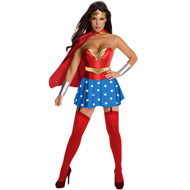 M-XL Cosplay Superhero Costume - Wonder Woman Halloween & Stage Outfit for Women