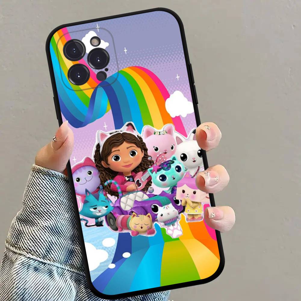 Cute G-Gabbys D-Dollhouse Black Silicone Matte Phone Case For iphone 17 Air 16 15 14 13 12 11 Pro Max Plus Back Cover TPU