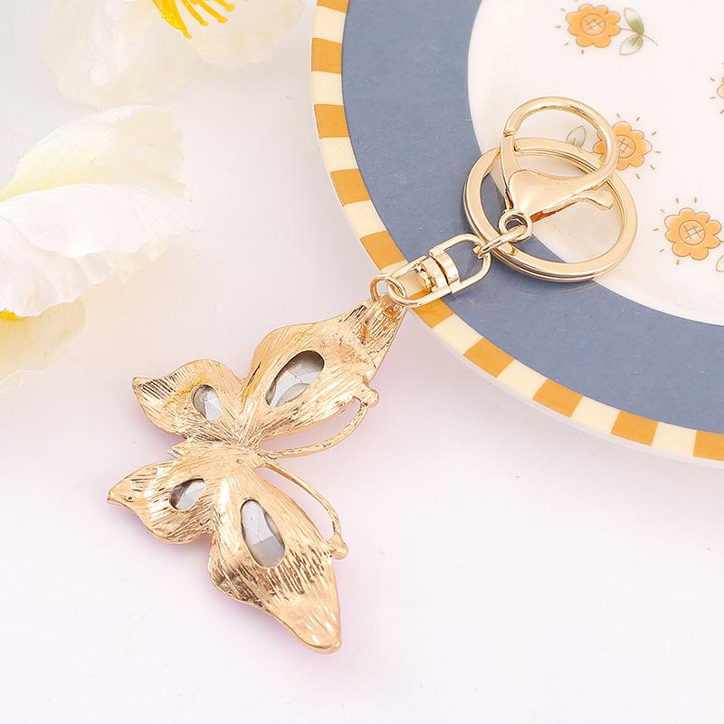 Fashion Color Butterfly Keychain Backpack Car Key Pendant Creative Key Chain Ring