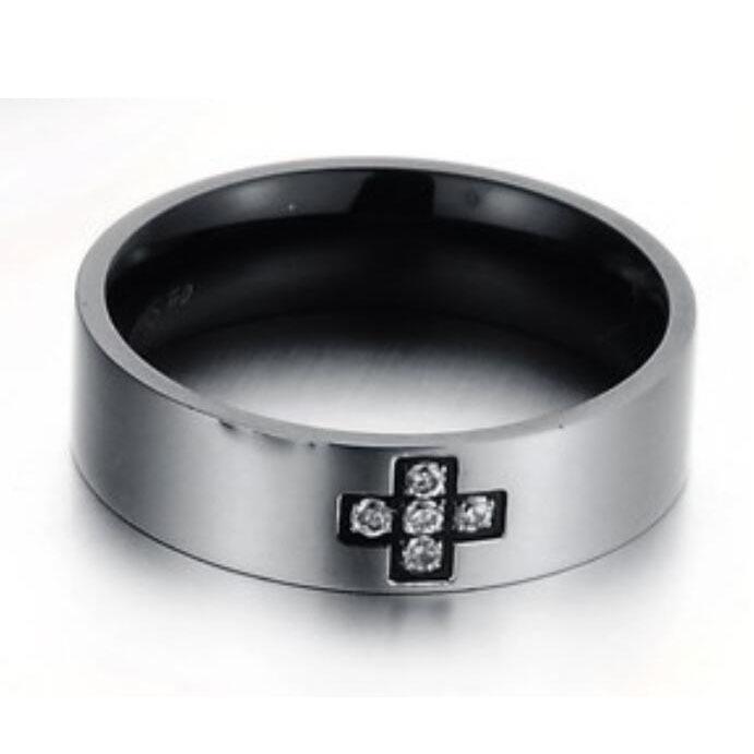 Interlocking Gold Heart Rings: Stainless Steel Couple Band, 6MM & 4MM, Micro-Inlaid for Women 8