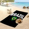 Brazil National Football Team Printed Beach Towel Quick Dry Soft TowelPortable Large Rectangular Beach Blanket for Travel Swimming Pool