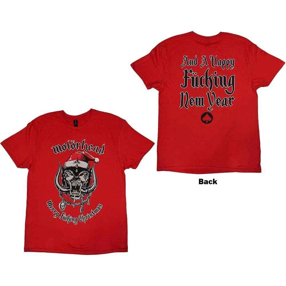 Motorhead  Merry F ing Christmas  Red T shirt - NEW xmas L