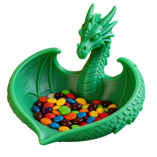 3D Printed Dragon Storage Box Modern Desk Organizer for Keys Jewelry Candy Flying