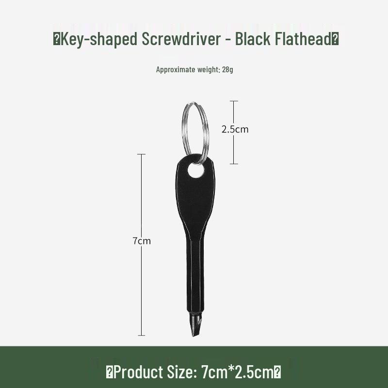 Portable Flathead & Phillips Screwdriver Keyring: Compact EDC Multifunctional Tool for Outdoor Use